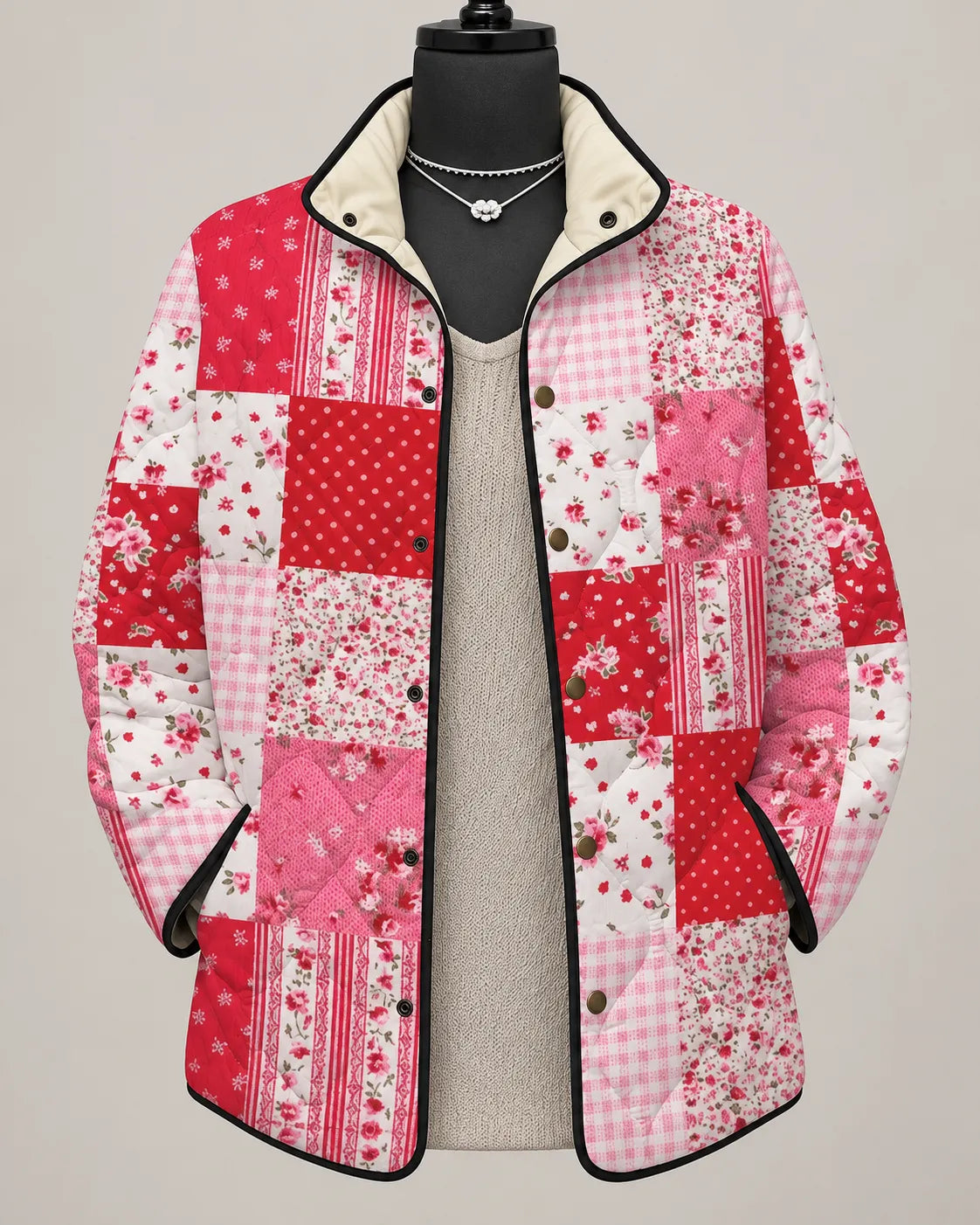 Rosalie | Blushing Rose Quilted Jacket