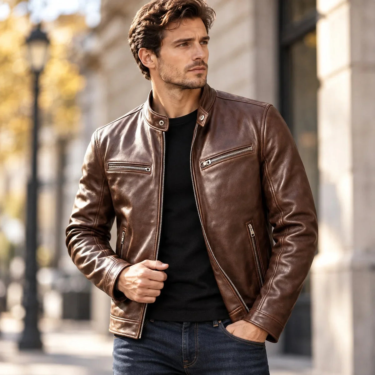David | Classic Biker Jacket
