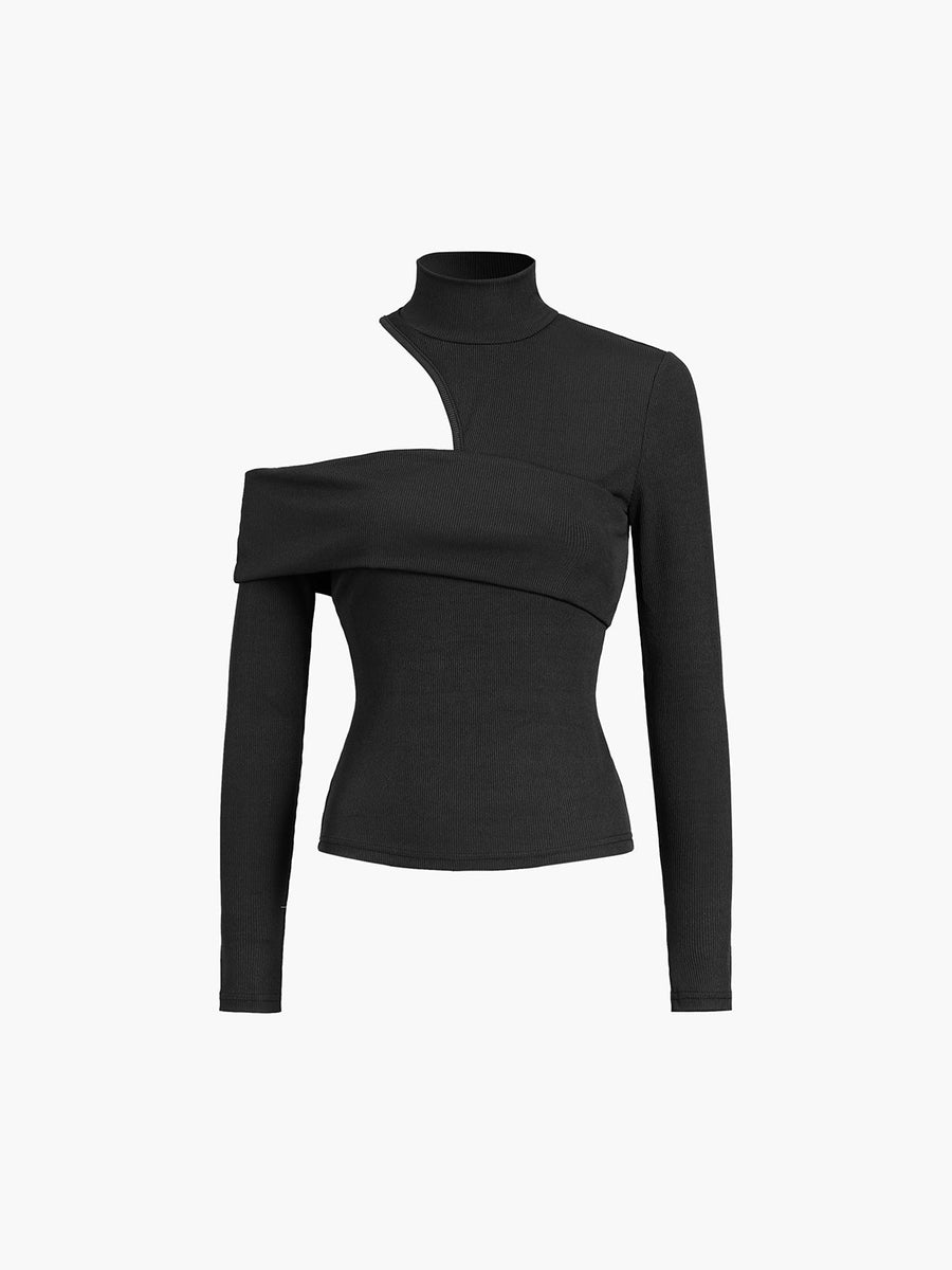 Ginevra | Asymmetric High Neck Top