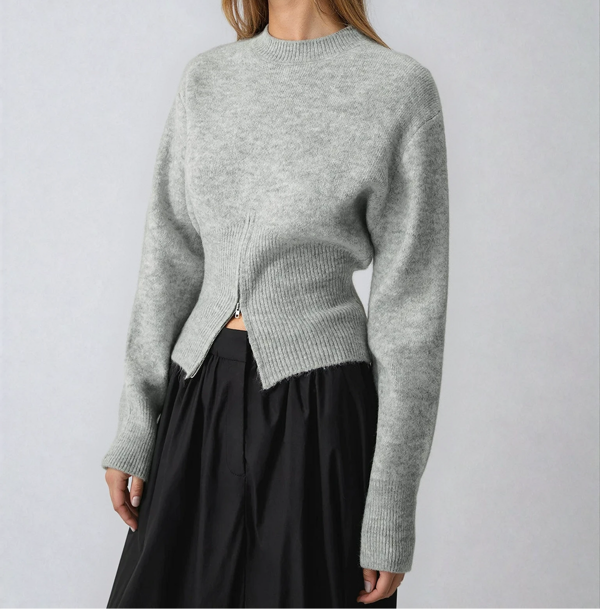Rosalind | Soft Half Zip Knit Sweater