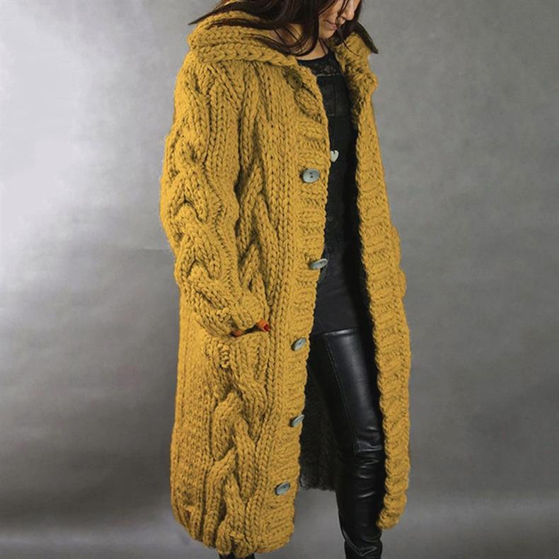 Enid | Cozy Hooded Longline Cardigan