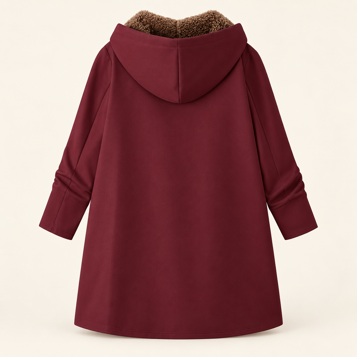 Evelyn | Cozy Sherpa Lined Hooded Coat