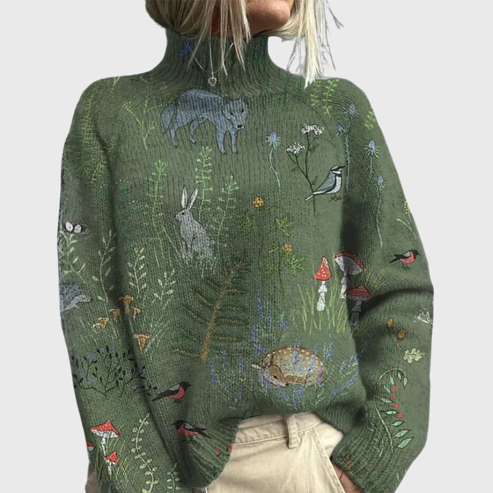 Guinevere | Cozy High Neck Knit Sweater
