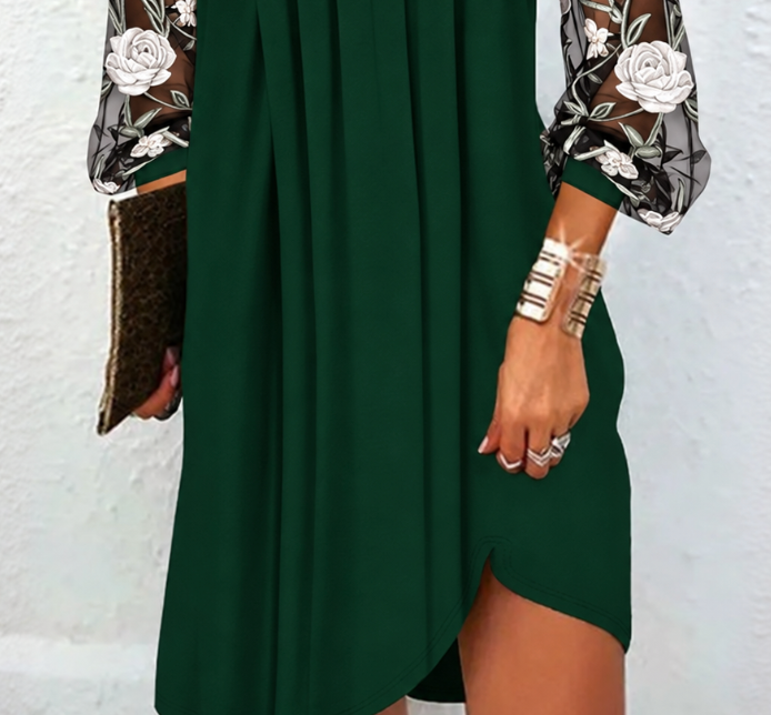Lamille | Floral Mesh Dress