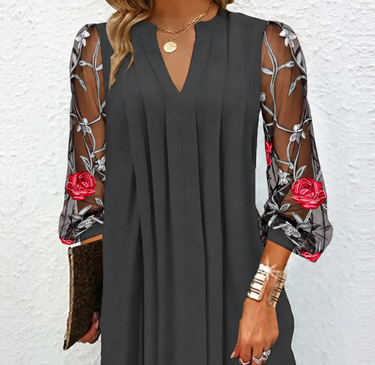 Zamille | Floral Mesh Dress