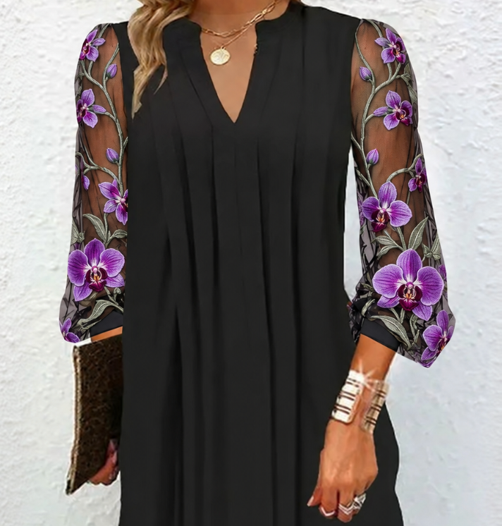 Yamille | Floral Mesh Dress