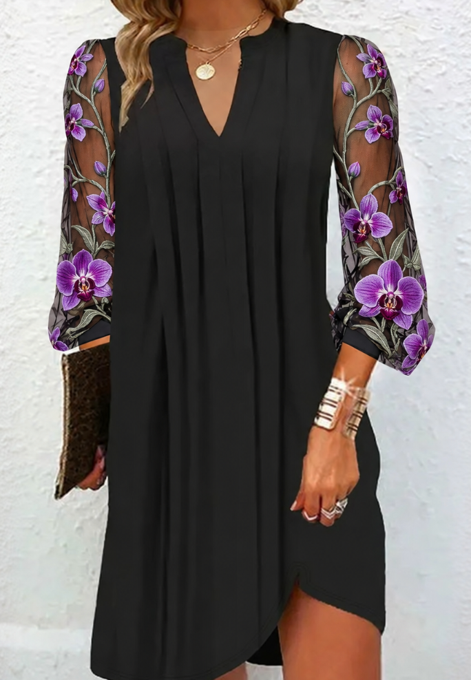 Yamille | Floral Mesh Dress
