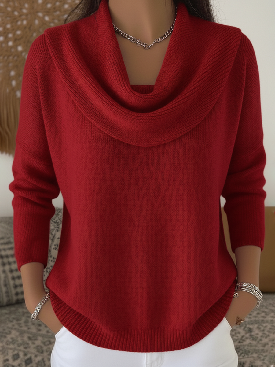 Gwyneth | Cozy Cowl Neck Pullover Sweater