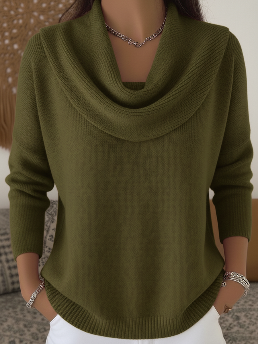 Gwyneth | Cozy Cowl Neck Pullover Sweater