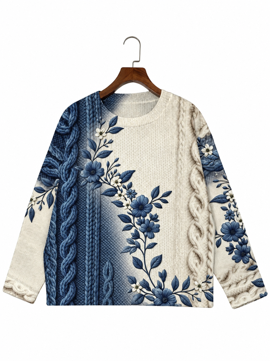 Amelie | Floral Knit Sweater