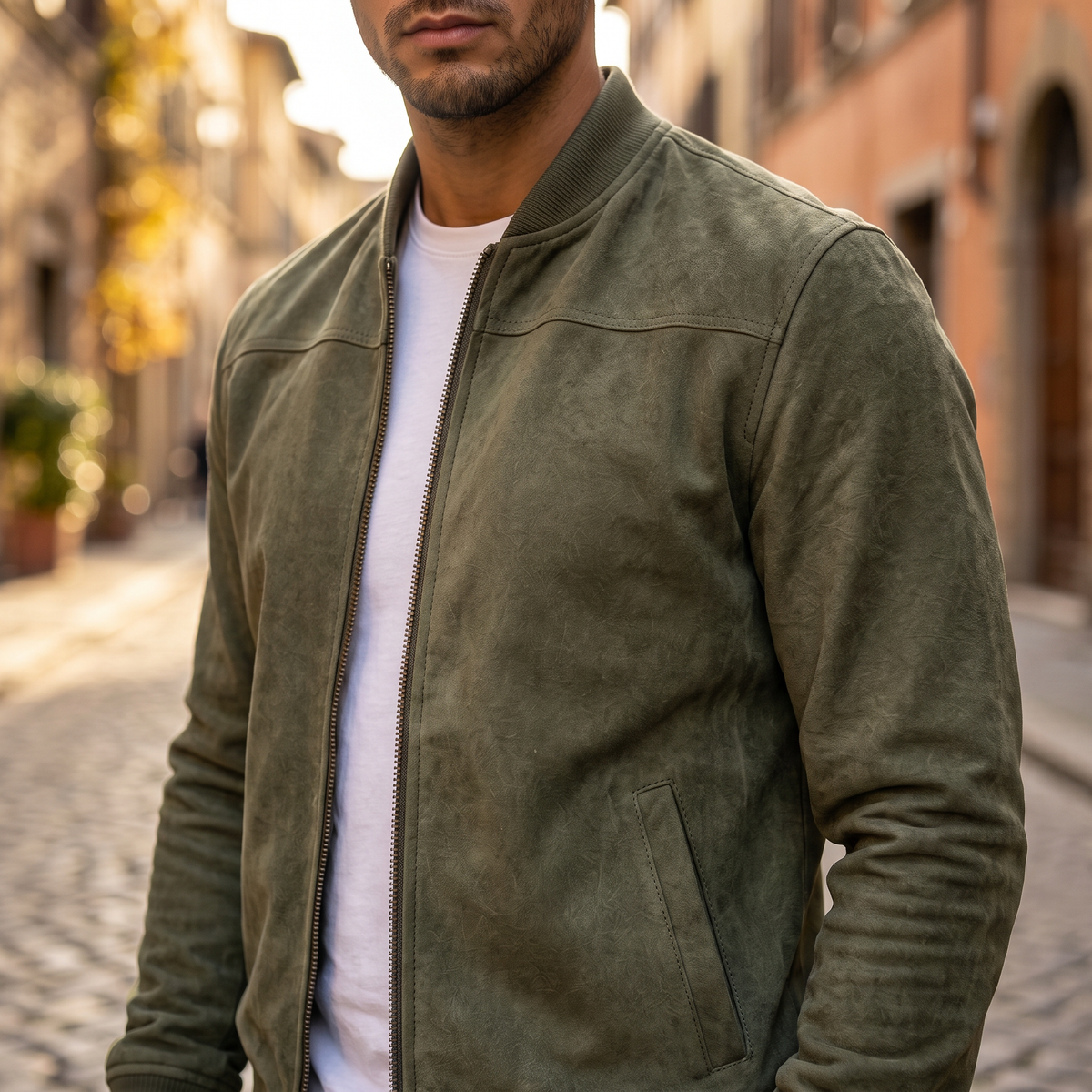 Vincent | Elegant Suede Bomber