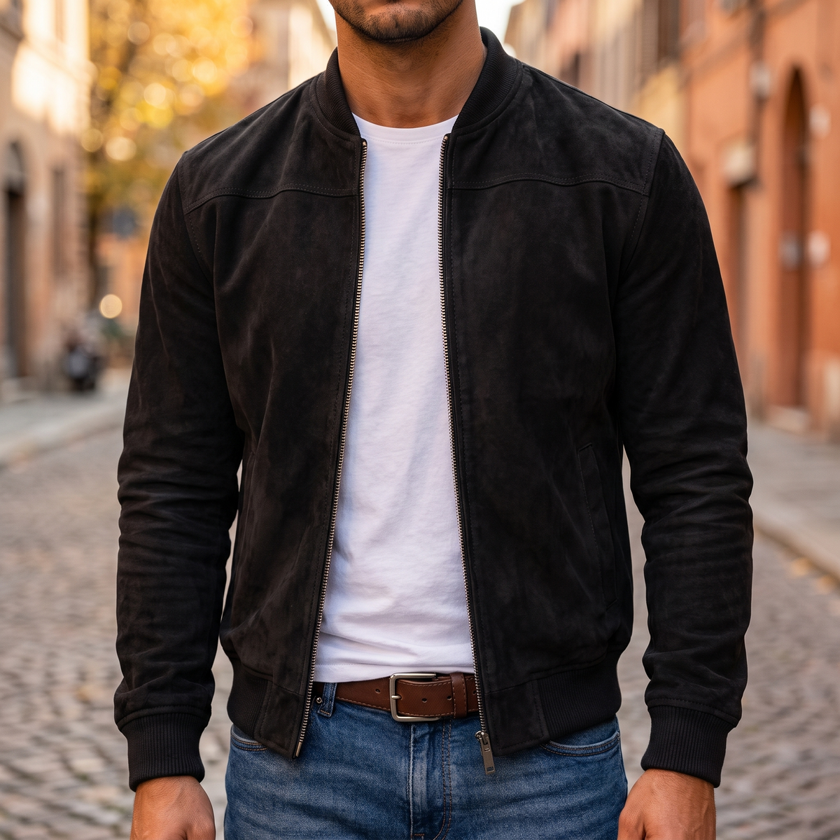 Vincent | Elegant Suede Bomber