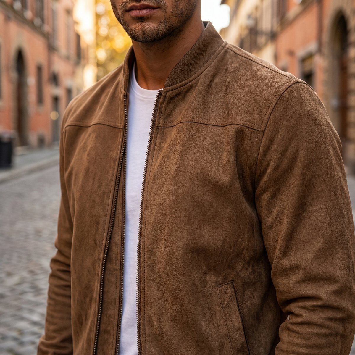 Vincent | Elegant Suede Bomber