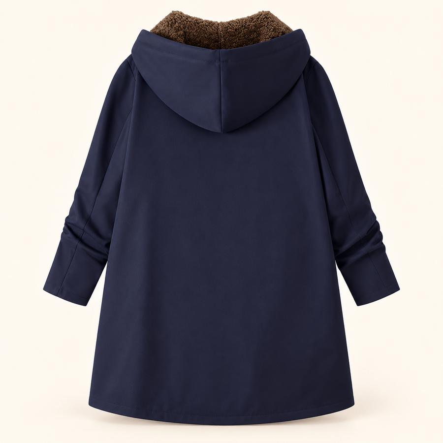 Evelyn | Cozy Sherpa Lined Hooded Coat