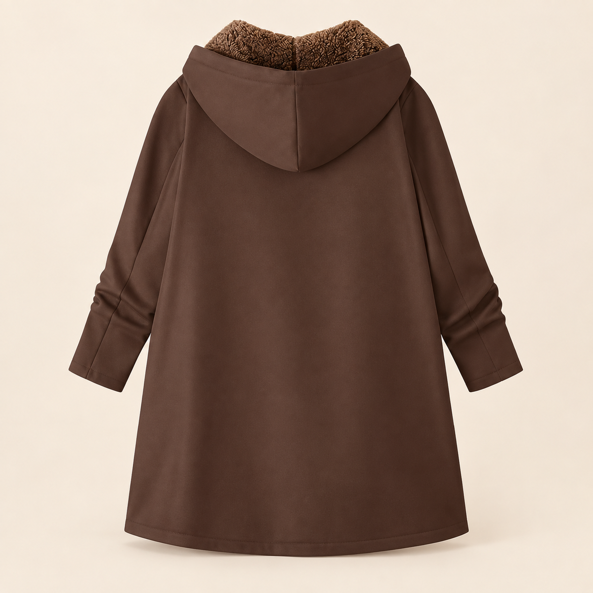 Evelyn | Cozy Sherpa Lined Hooded Coat