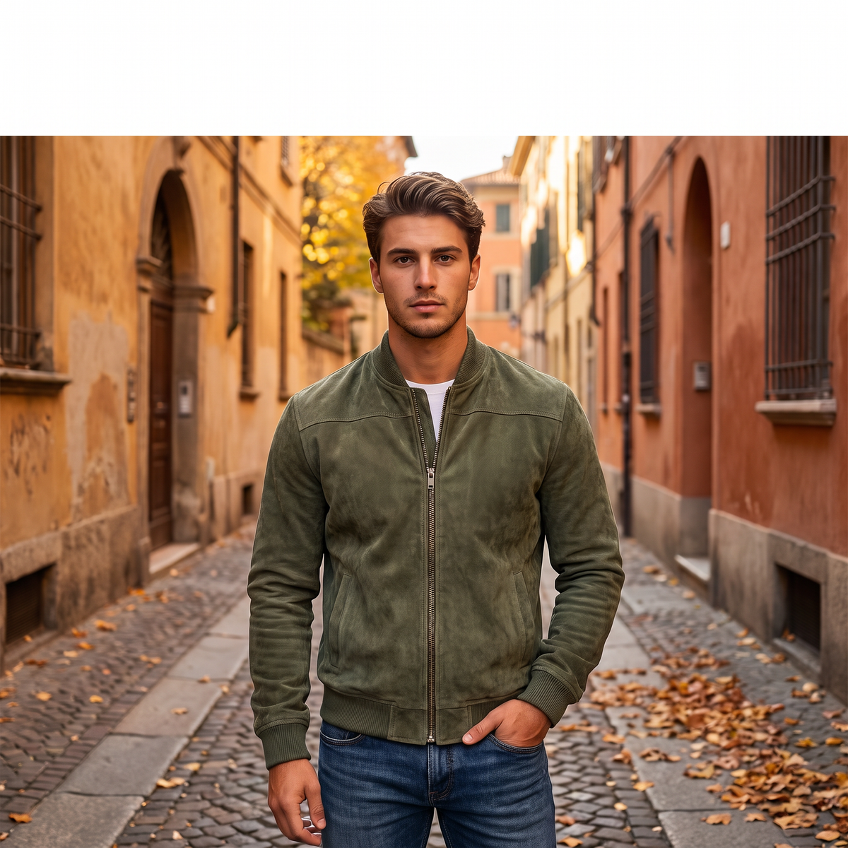 Vincent | Elegant Suede Bomber