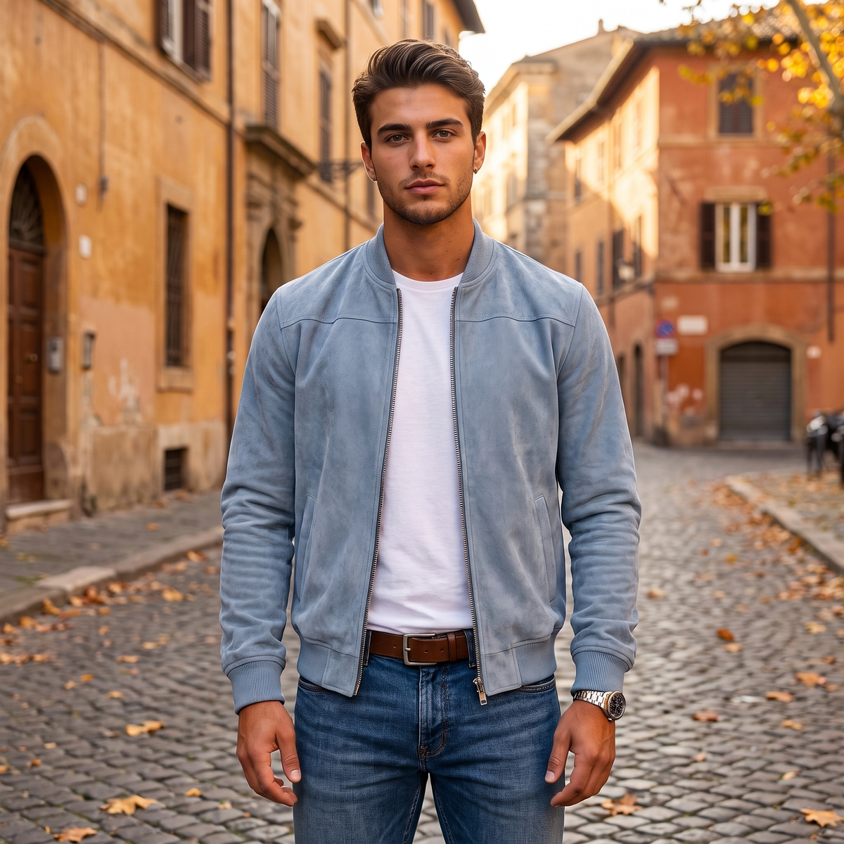 Vincent | Elegant Suede Bomber