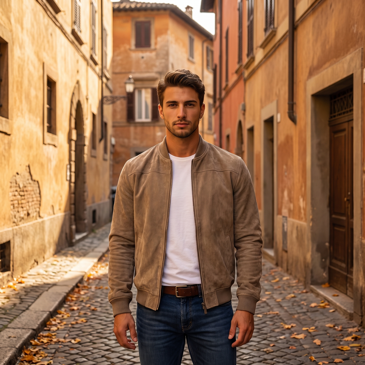 Vincent | Elegant Suede Bomber