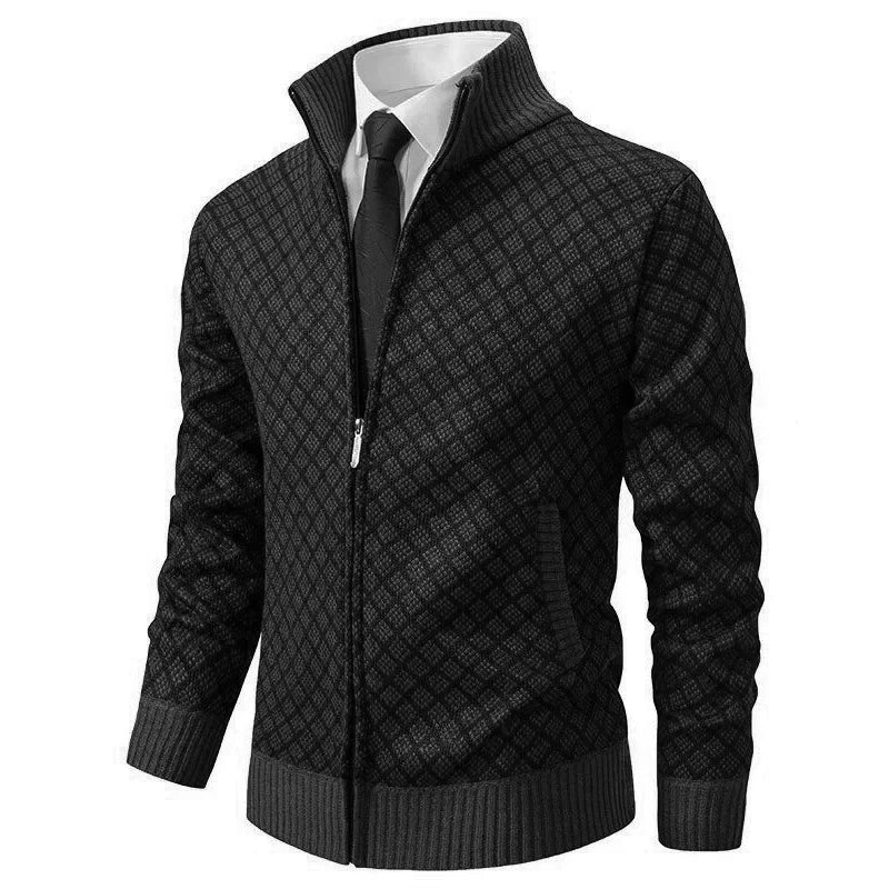 Owen | High Neck Zip Cardigan