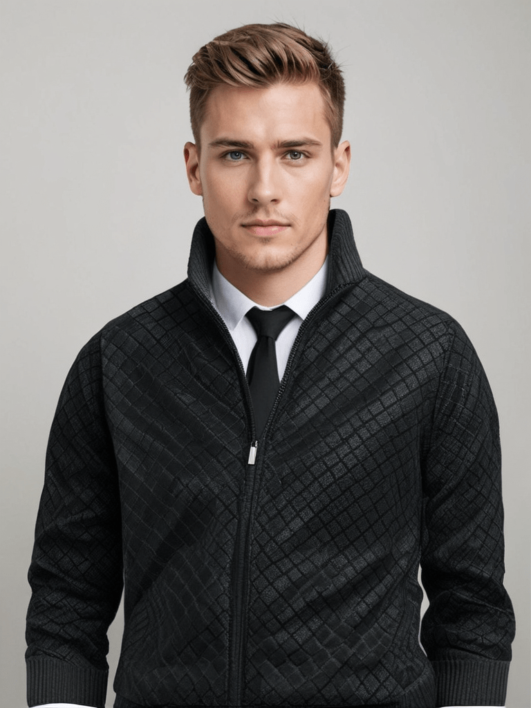 Owen | High Neck Zip Cardigan