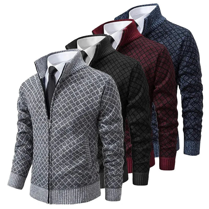 Owen | High Neck Zip Cardigan