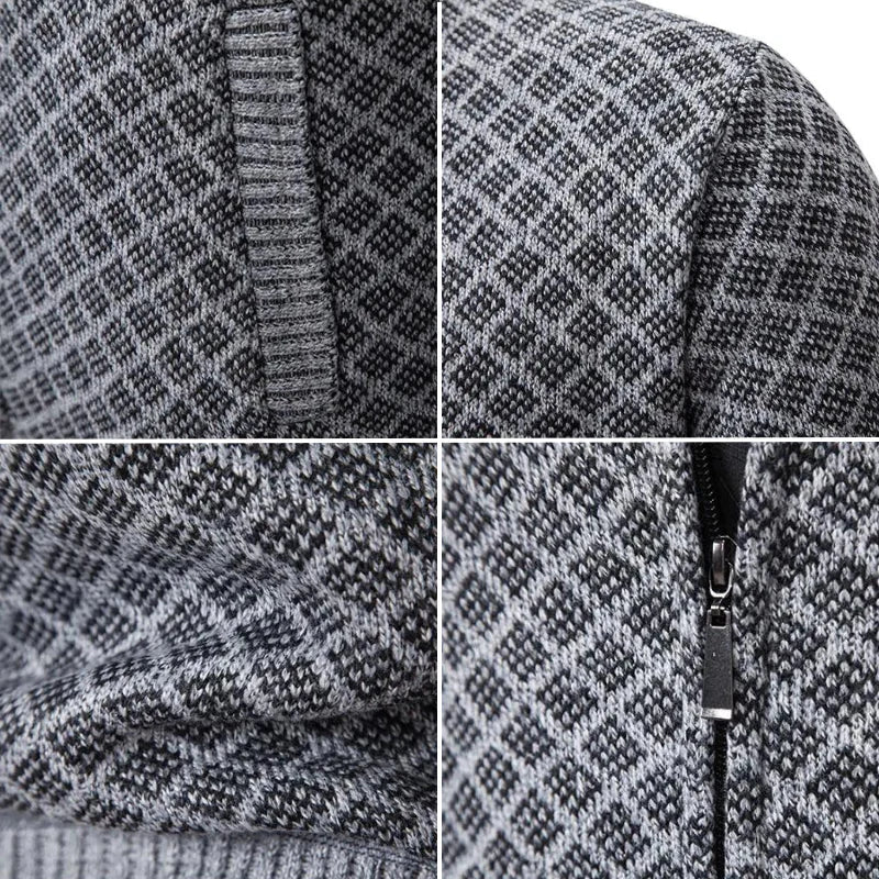 Owen | High Neck Zip Cardigan