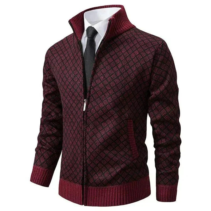 Owen | High Neck Zip Cardigan