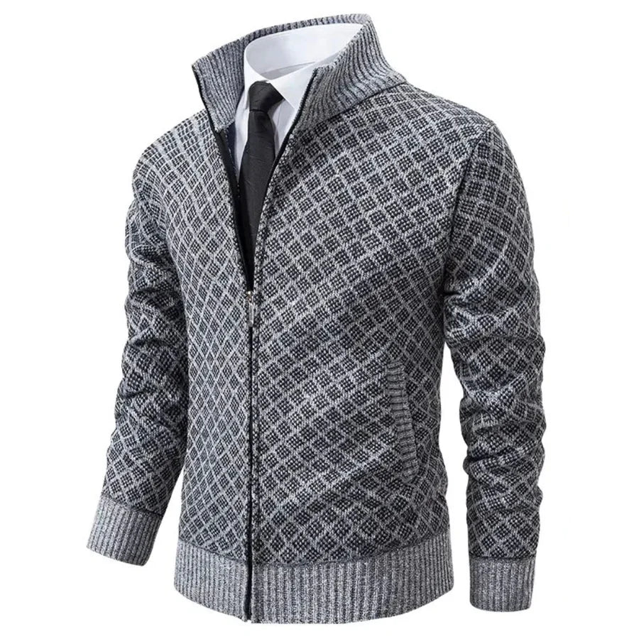 Owen | High Neck Zip Cardigan