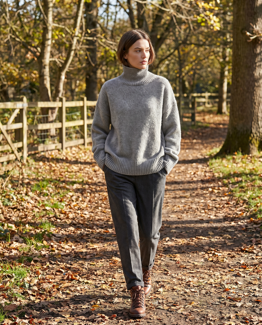Genevieve | High Neck Relaxed Sweater