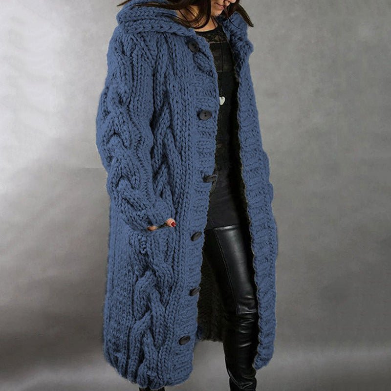 Enid | Cozy Hooded Longline Cardigan