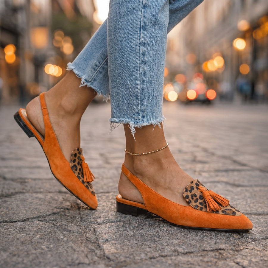 Valentina™ | Slingback Tassel Loafer Flat