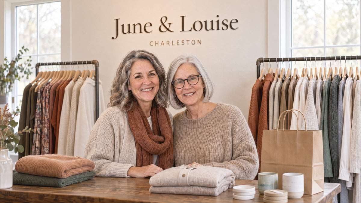 June and Louise in their Charleston boutique