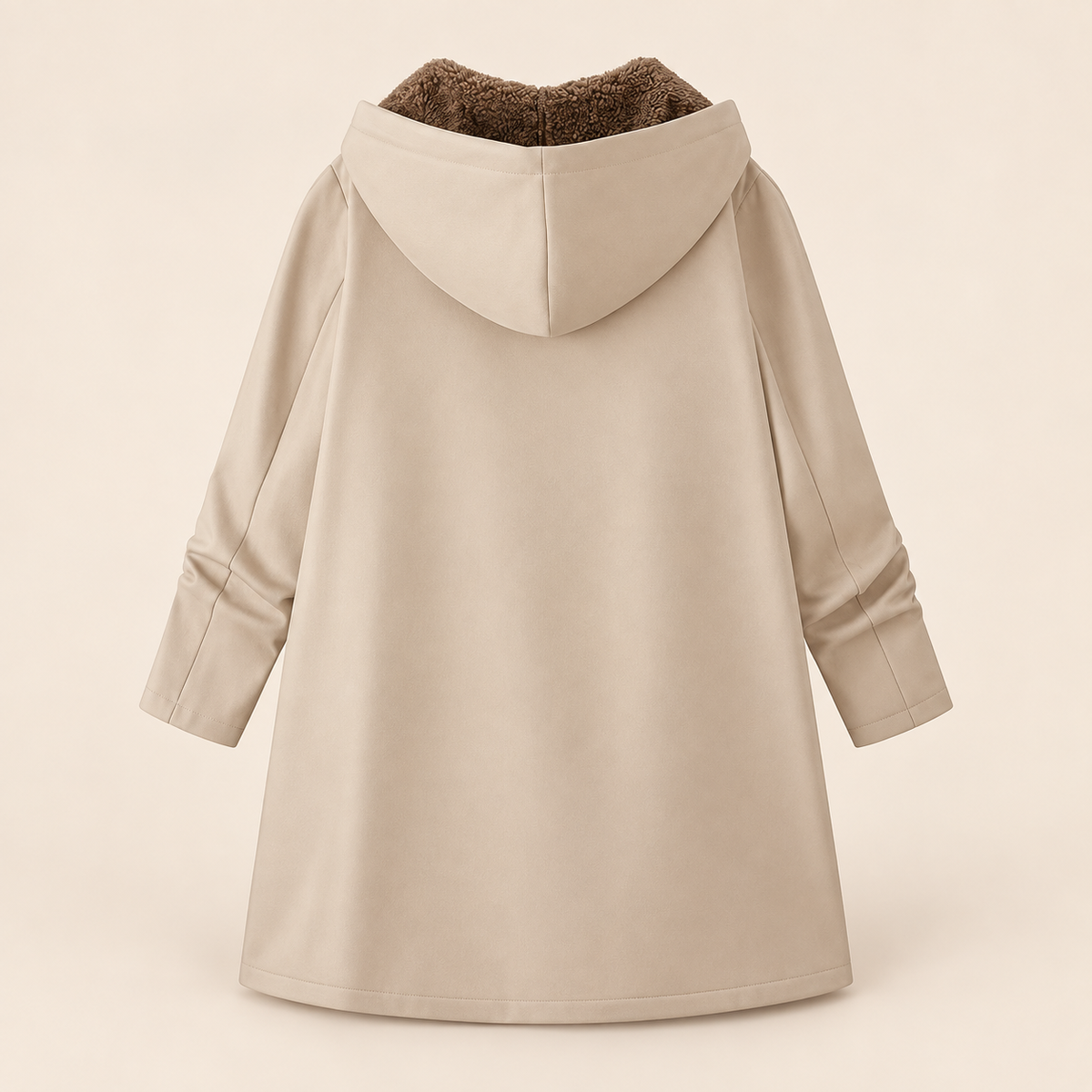 Evelyn | Cozy Sherpa Lined Hooded Coat