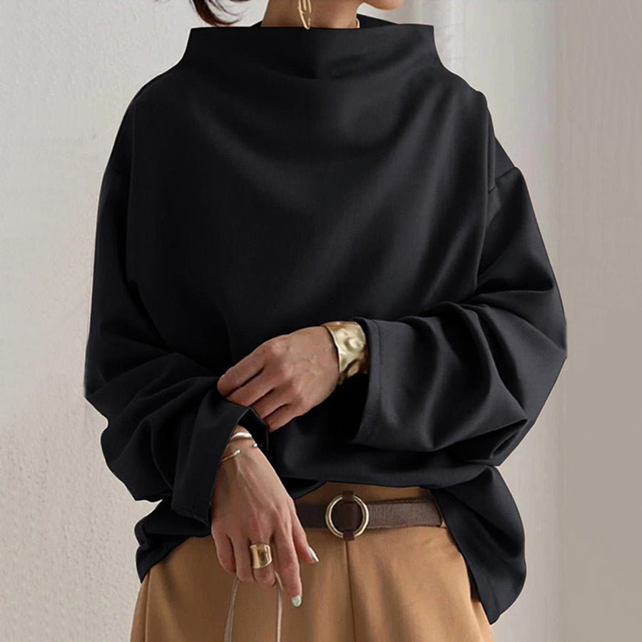 Joan | Draped High Neck Top
