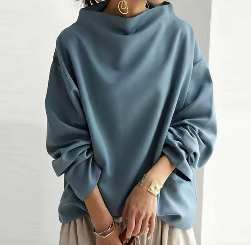 Joan | Draped High Neck Top