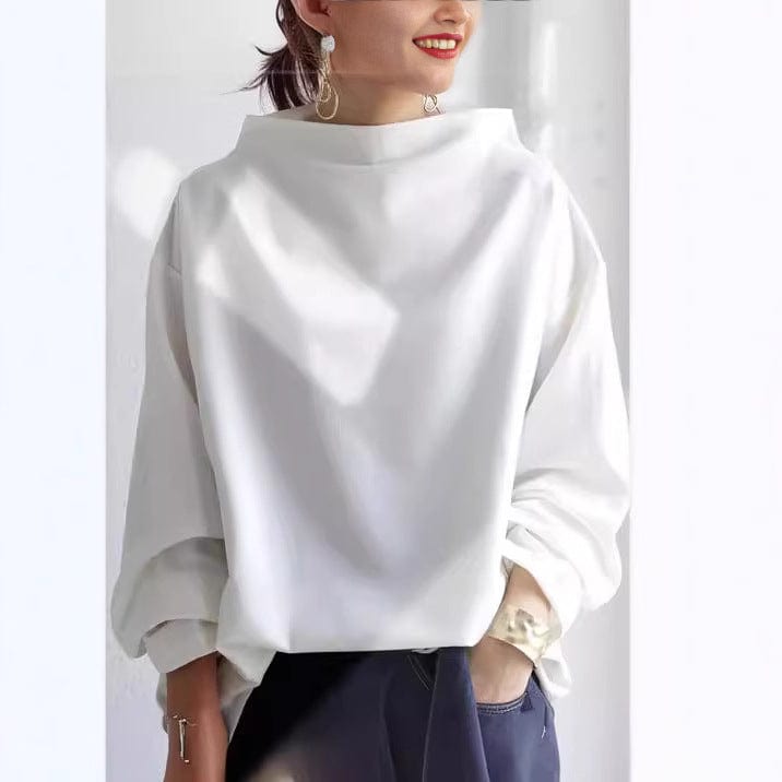 Joan | Draped High Neck Top