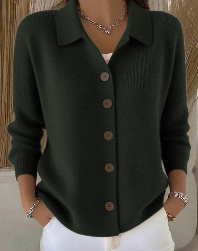 Graziana | Knit Cardigan with Collar and Buttons