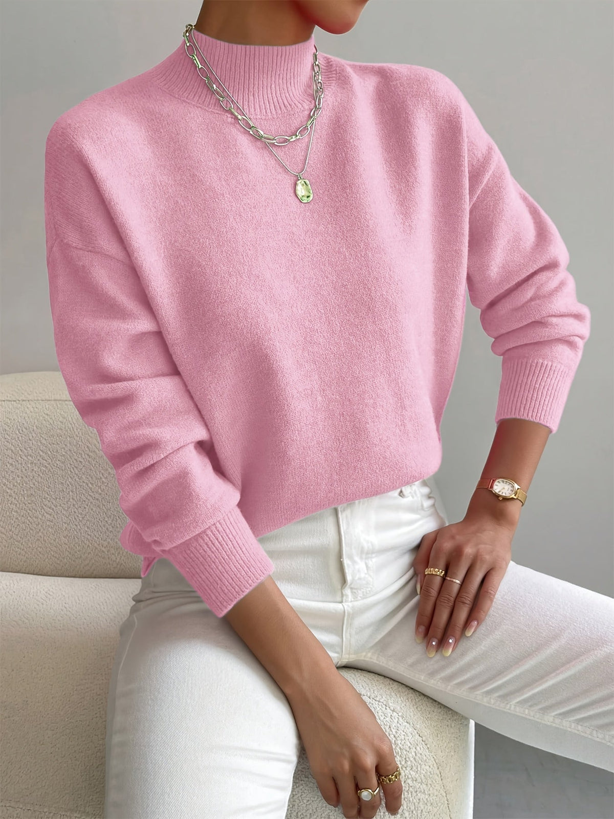 Harper | Soft Mock Neck Sweater