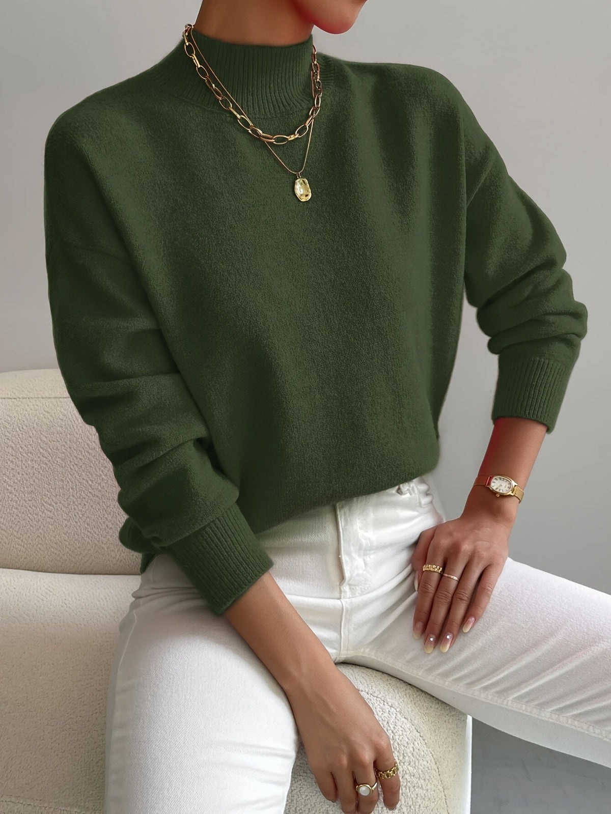 Harper | Soft Mock Neck Sweater