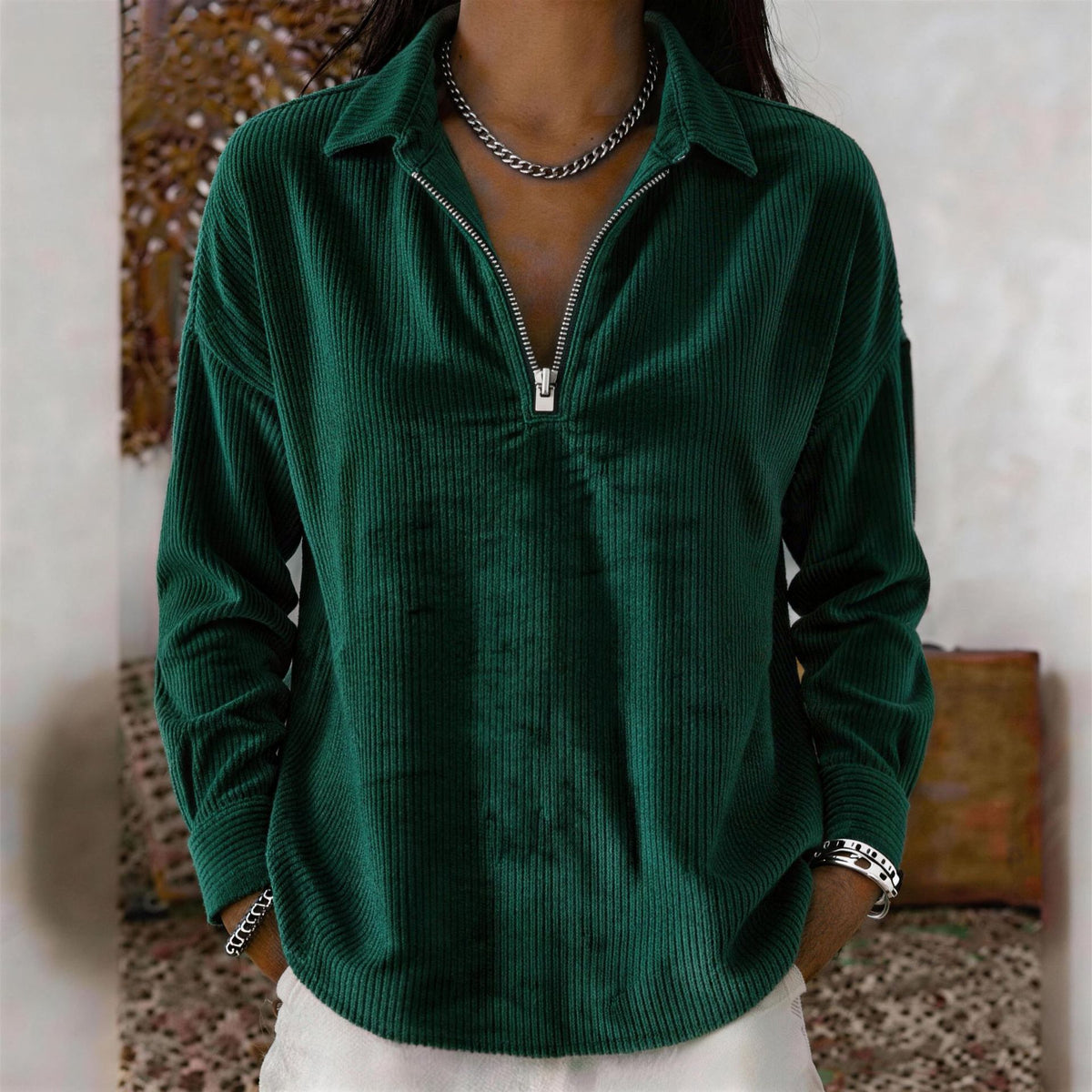 Marlowe | Corduroy Zip Top