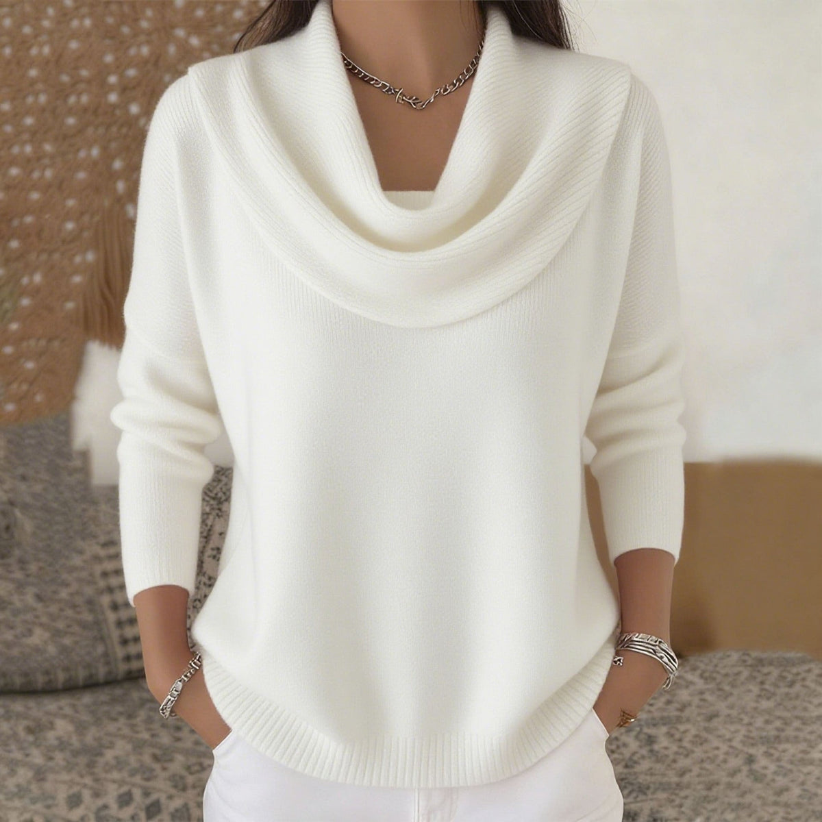 Julia | Sweater with Draped Neck