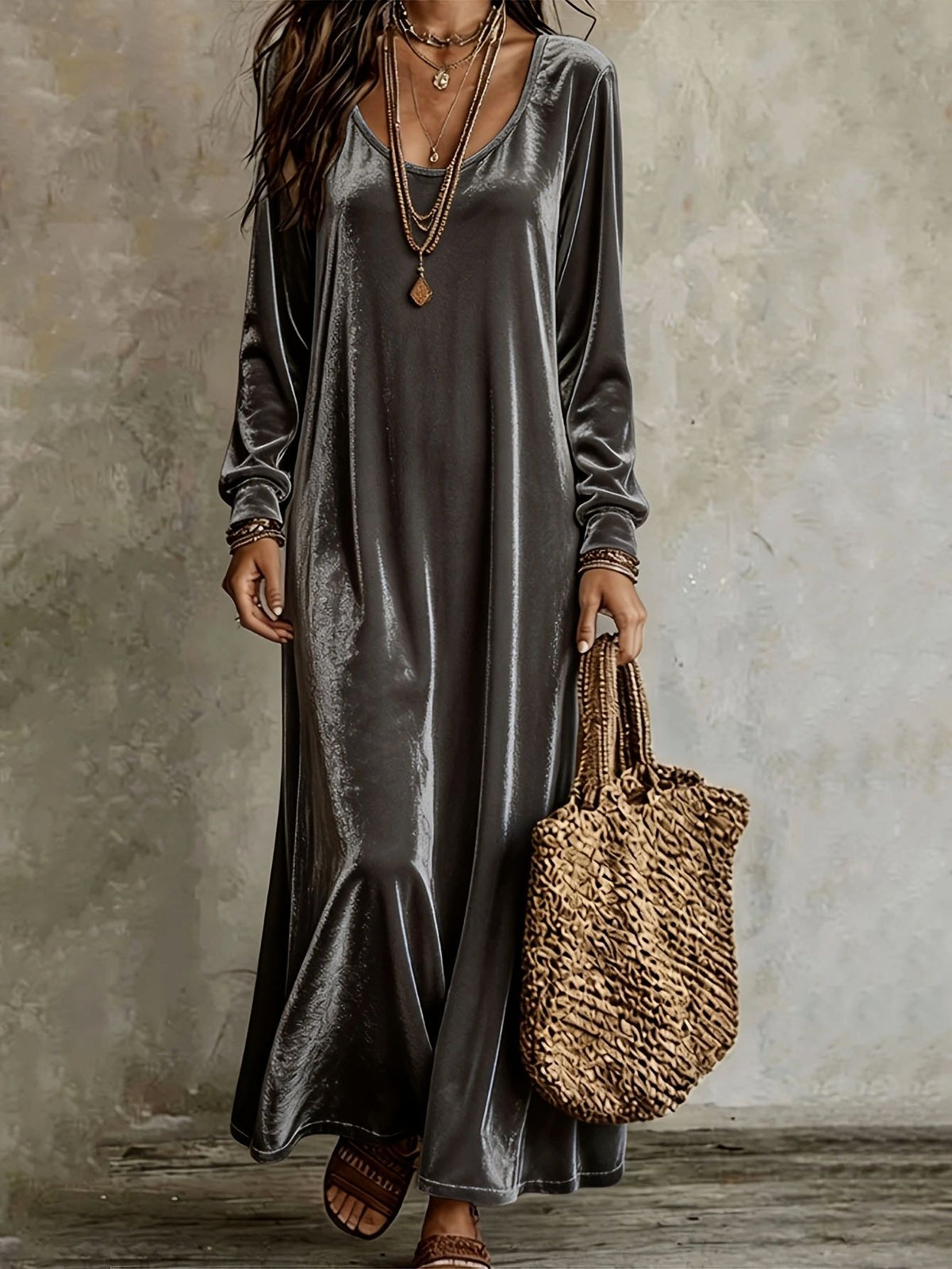 Seraphina | Velvet Maxi Dress