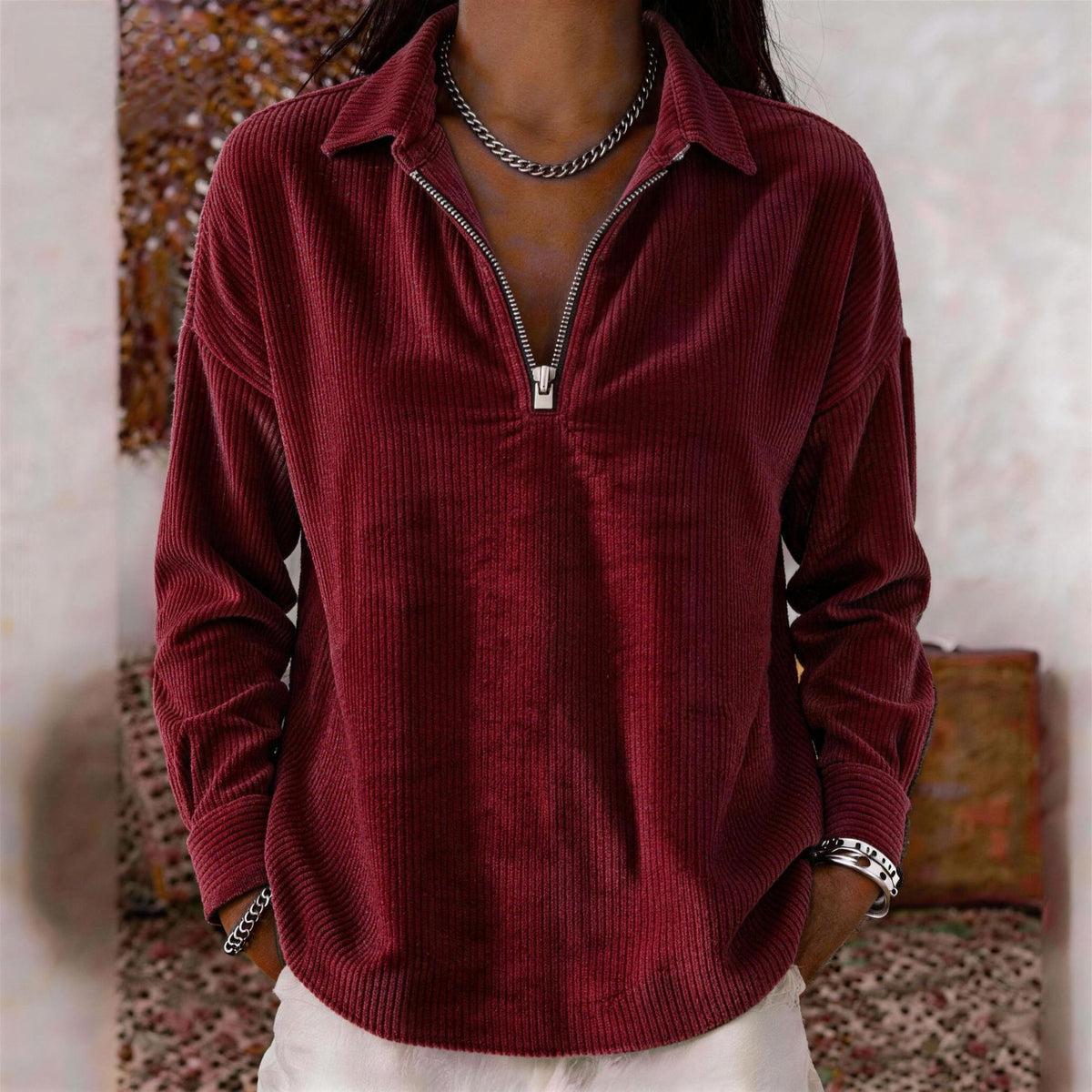 Marlowe | Corduroy Zip Top