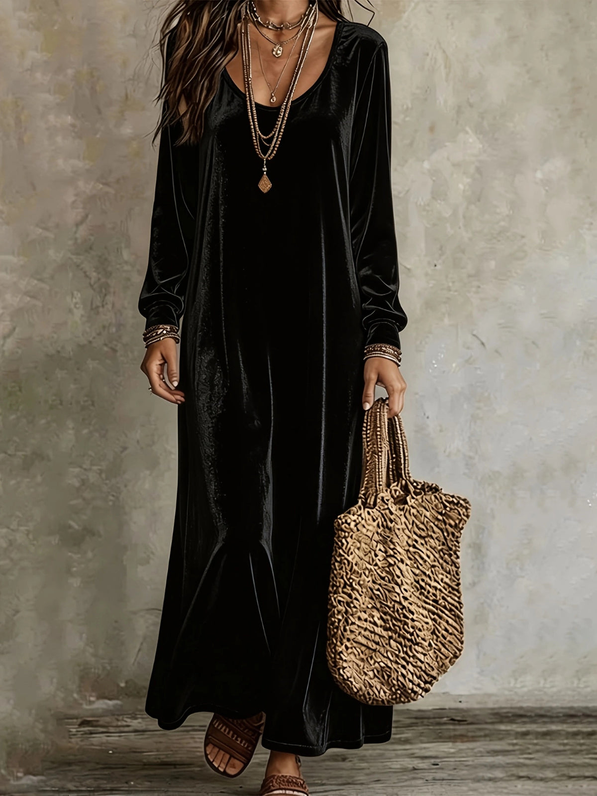 Seraphina | Velvet Maxi Dress