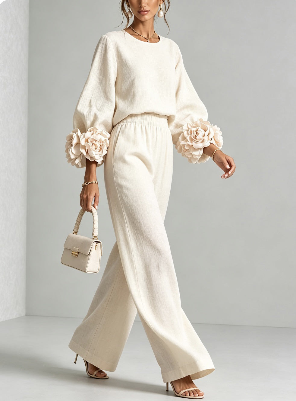 Rosali | Floral Cuff Two Piece Set