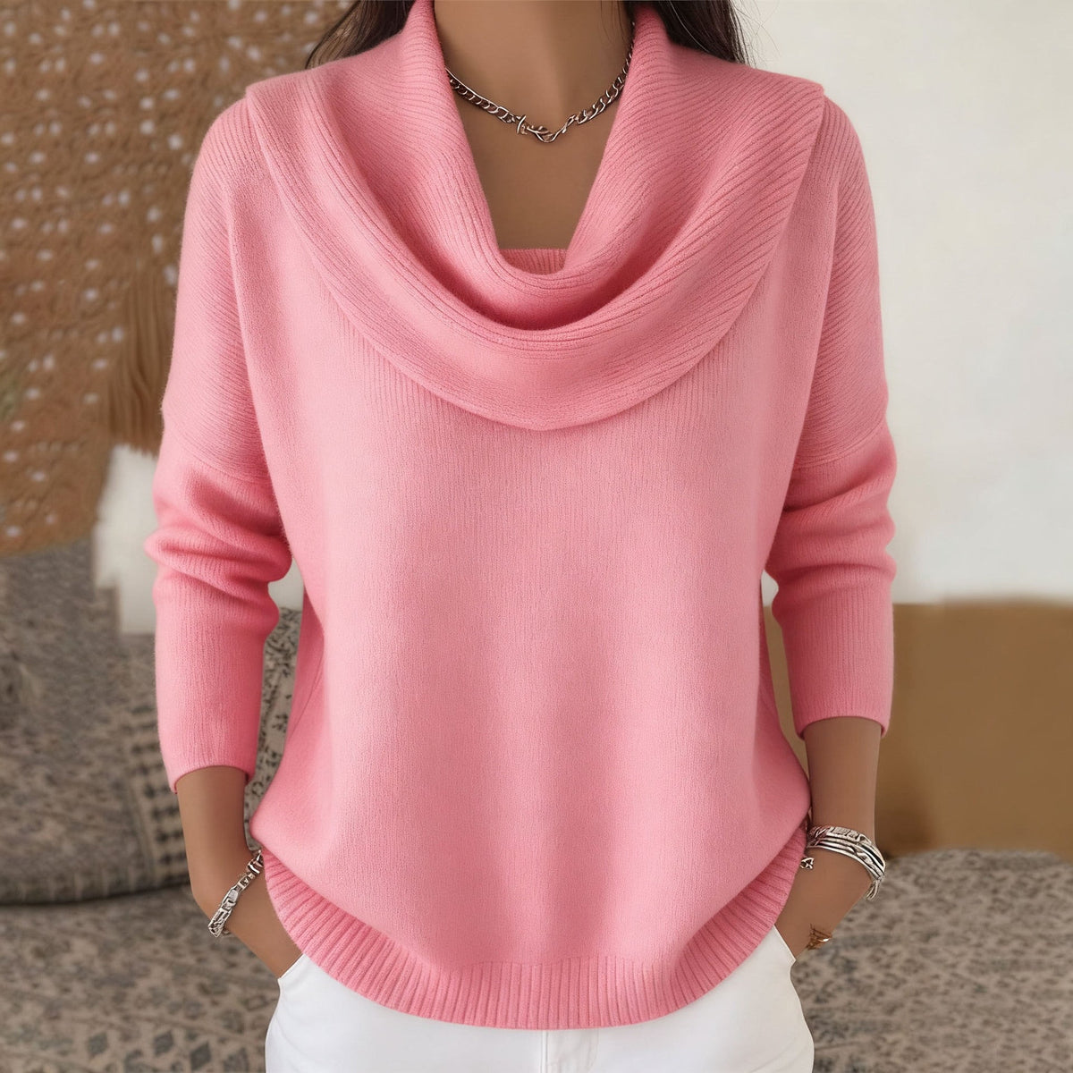 Julia | Sweater with Draped Neck