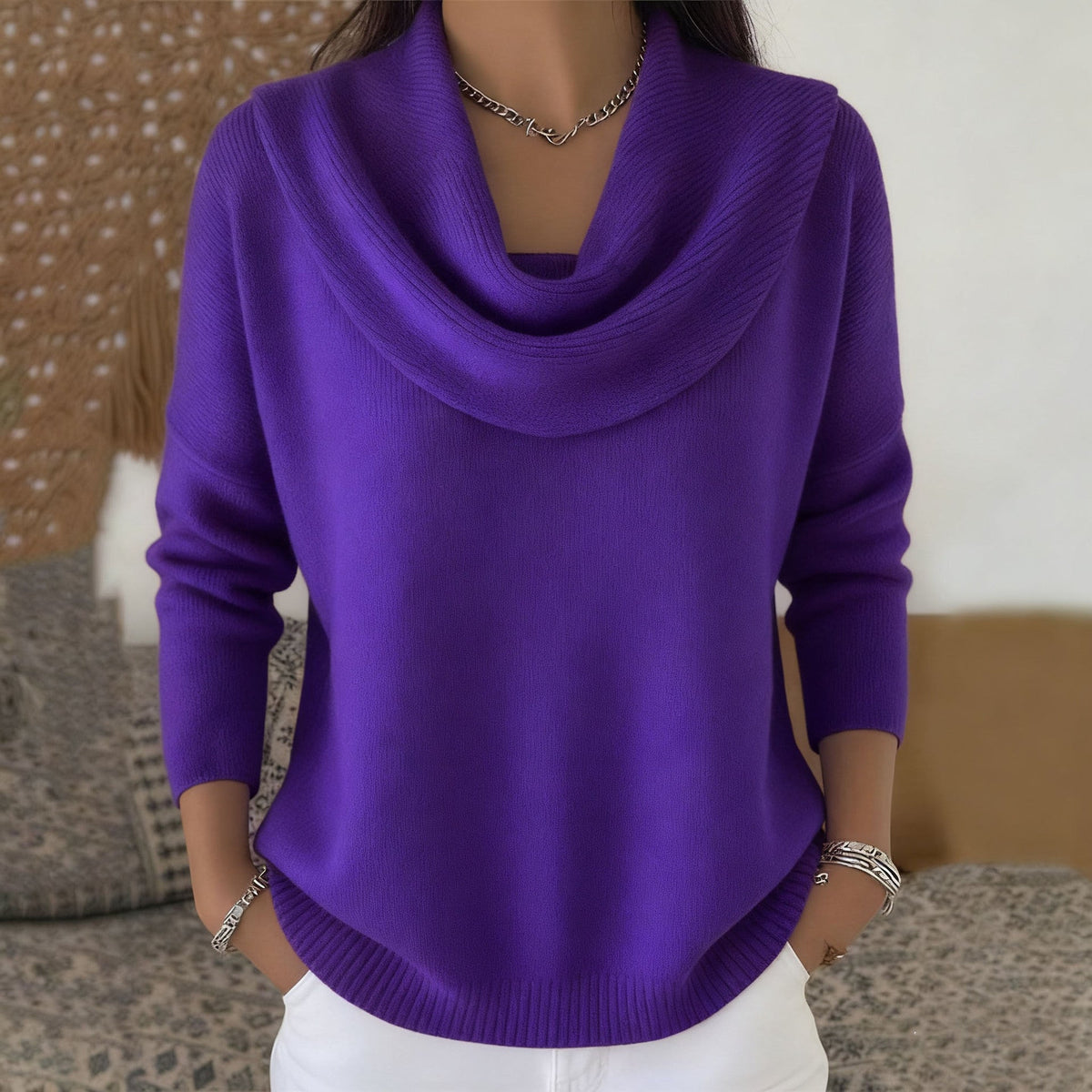 Julia | Sweater with Draped Neck