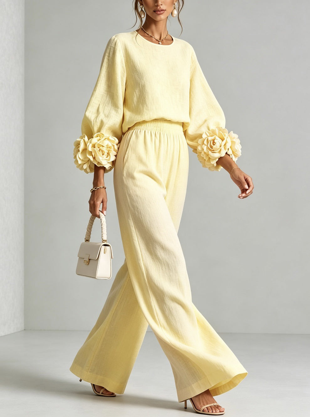 Rosali | Floral Cuff Two Piece Set