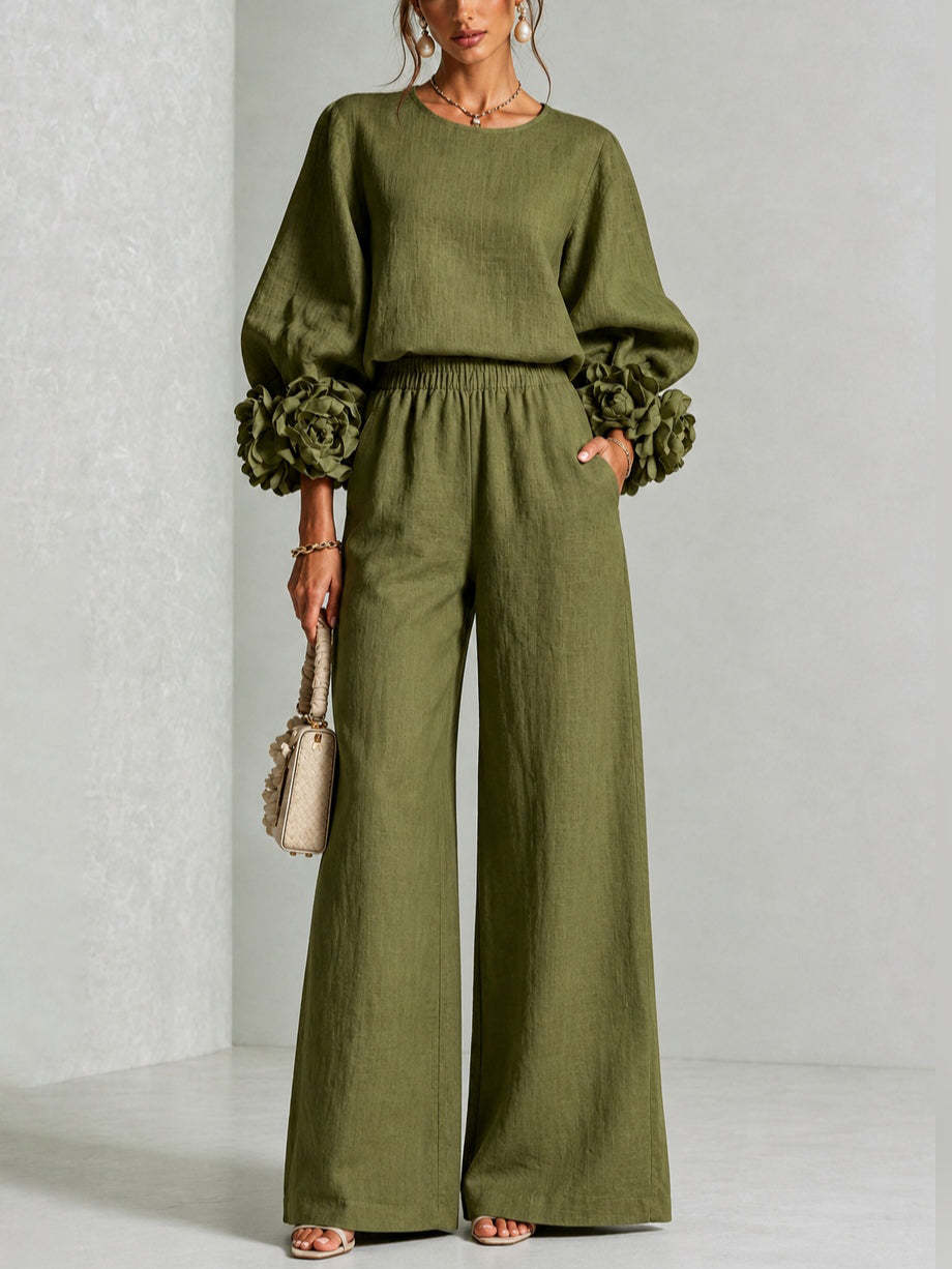 Rosali | Floral Cuff Two Piece Set