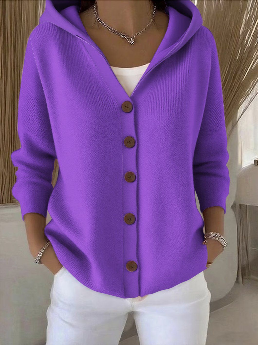 Concettina | Hooded Knit Cardigan